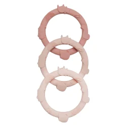 Loulou Lollipop Teething Ring Set - Pink