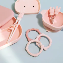 Loulou Lollipop Teething Ring Set - Pink