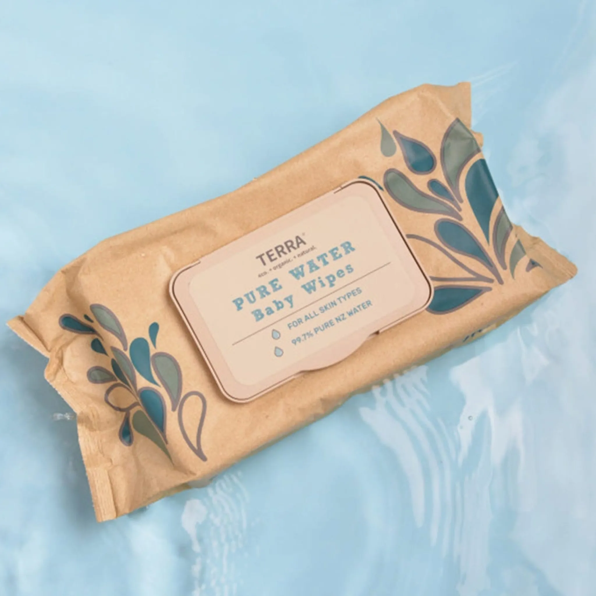 Kids Terra Baby Wipes NZ Water - 70-Pack