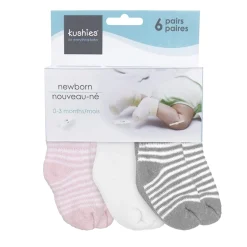 Kushies Terry Socks (6) - Newborn