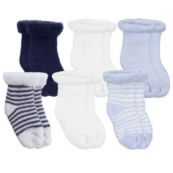 BOY Kushies Terry Socks (6) Newborn-