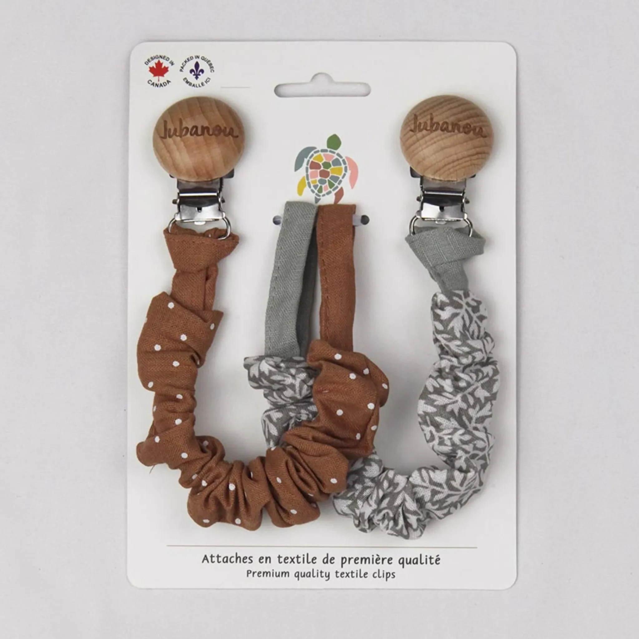 Jubanou Pacifiers & Clips|Pacifiers & Clips>Textile Clip - Milan