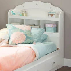 South Shore Tiara Twin Bookcase Headboard - Pure White