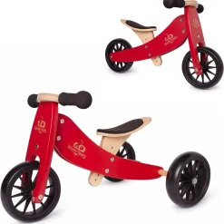 Kids Kinderfeets Tiny Tot Balance Bike 2 in 1 - Red