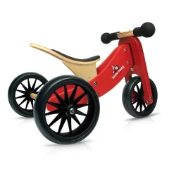 Kids Kinderfeets Tiny Tot Balance Bike 2 in 1 - Red
