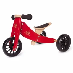 Kids Kinderfeets Tiny Tot Balance Bike 2 in 1 - Red