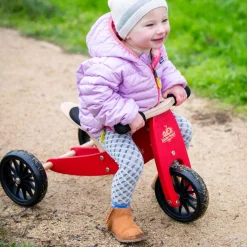 Kids Kinderfeets Tiny Tot Balance Bike 2 in 1 - Red