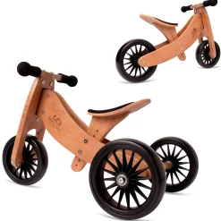 Kids Kinderfeets Tiny Tot Balance Bike Plus 2 in 1 - Bamboo