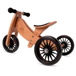 Kids Kinderfeets Tiny Tot Balance Bike Plus 2 in 1 - Bamboo