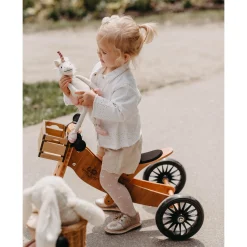 Kids Kinderfeets Tiny Tot Balance Bike Plus 2 in 1 - Bamboo