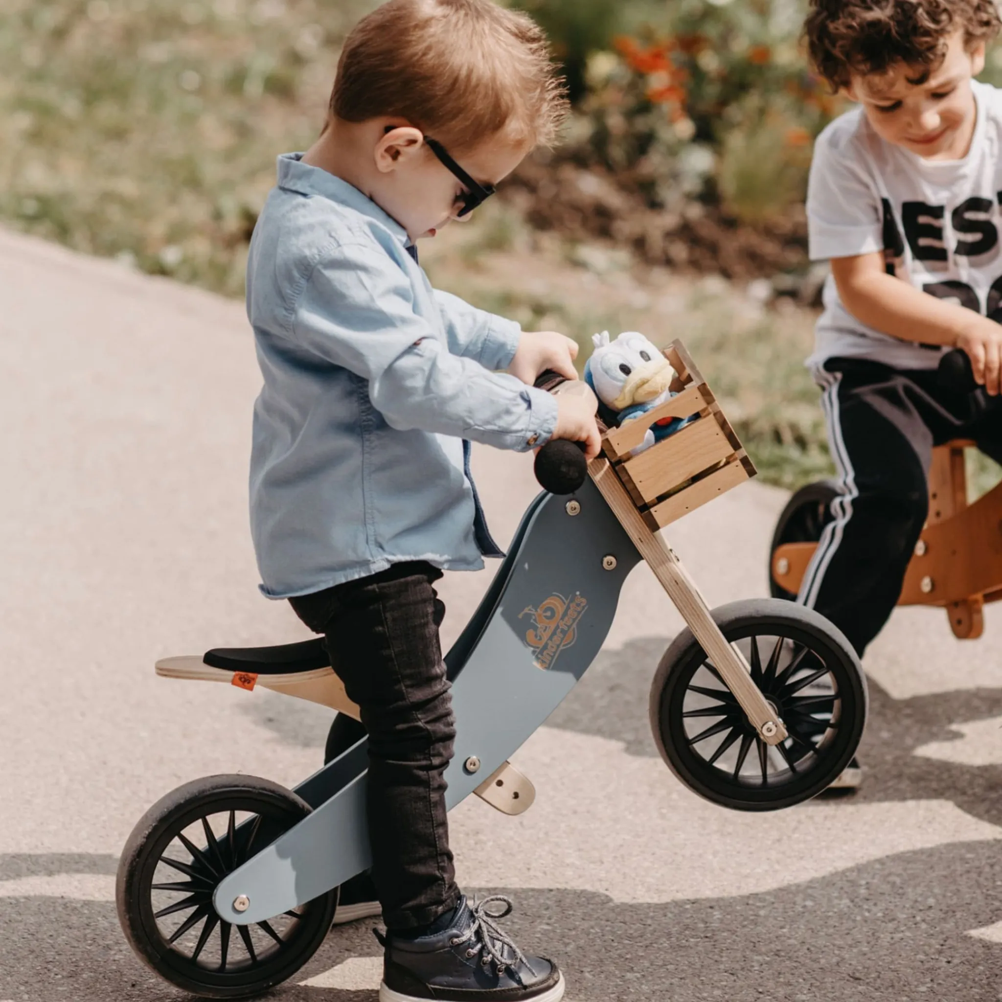 Kids Kinderfeets Summer Activities|Bikes And Accessories>Tiny Tote Plus - Slate Blue
