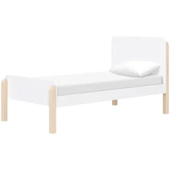 Babyletto TipToe Twin Bed - White and Washed Natural
