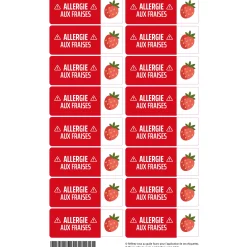 Kids Clement - Impressions Étiquettes allergie - Fraises