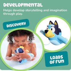 Lamaze Toomies Swimming Bluey Bath Toy with Seahorse