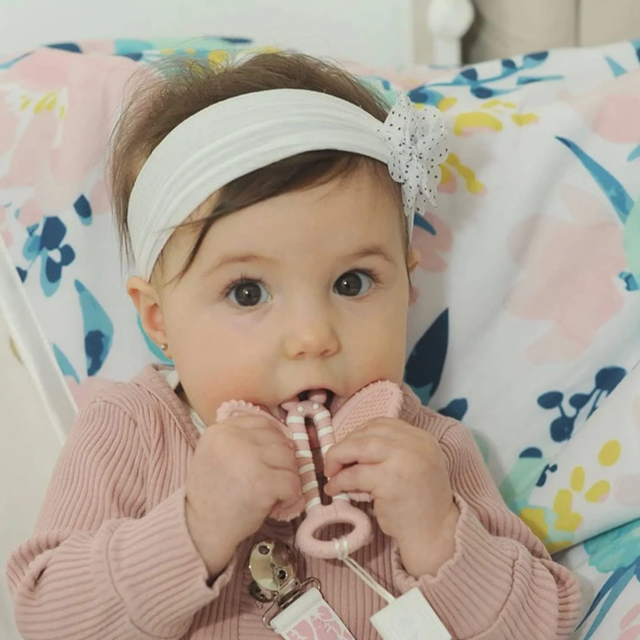 Munch Mitt Teething Toys>Toothbrush Teether - Butterfly