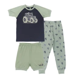 Kids/BOY Nano Pajamas & Bathrobes>Tractors 3pc Pajamas 2-12