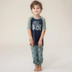Kids/BOY Nano Pajamas & Bathrobes>Tractors 3pc Pajamas 2-12