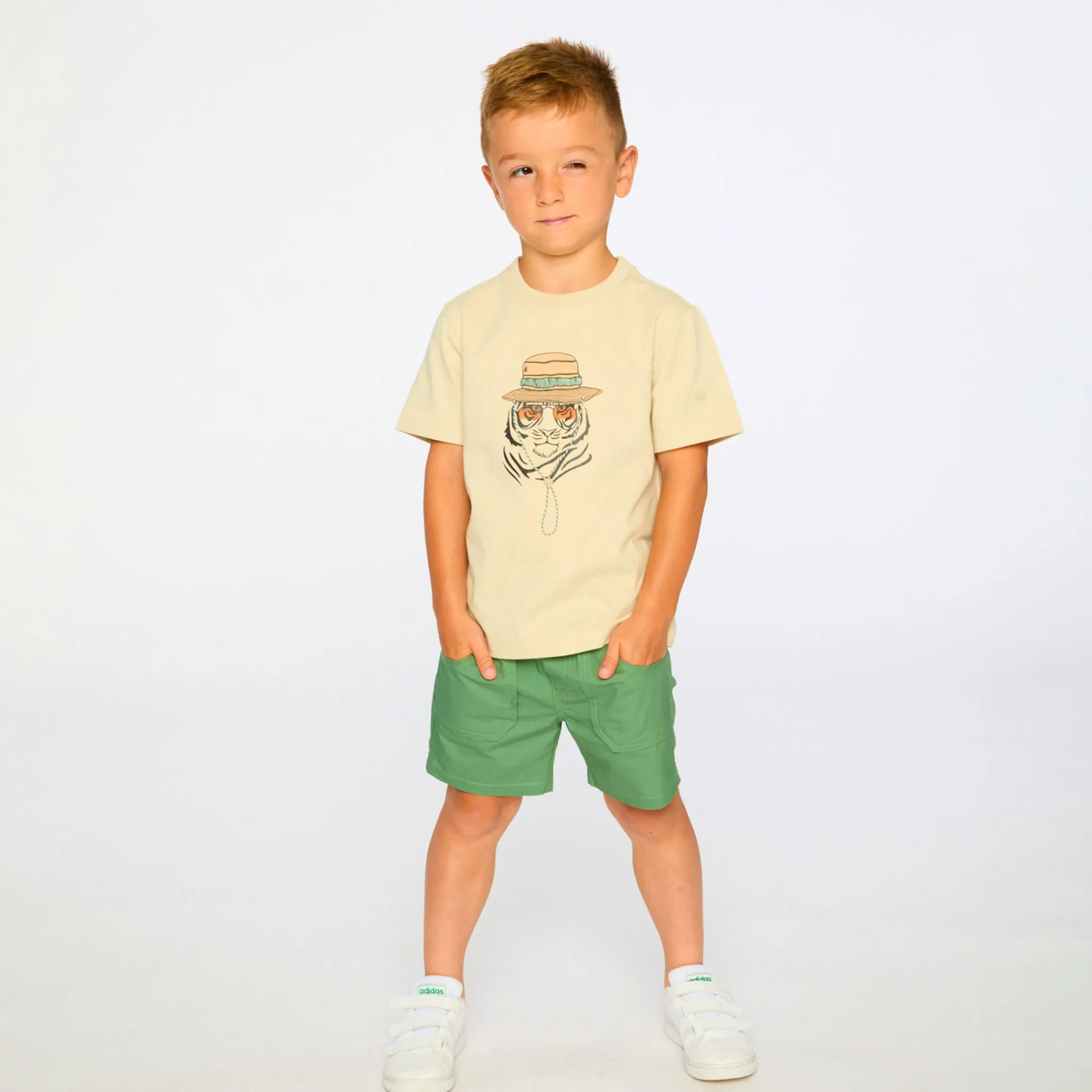 Kids/BOY Deux par Deux Trail Tiger T-shirt 3-6