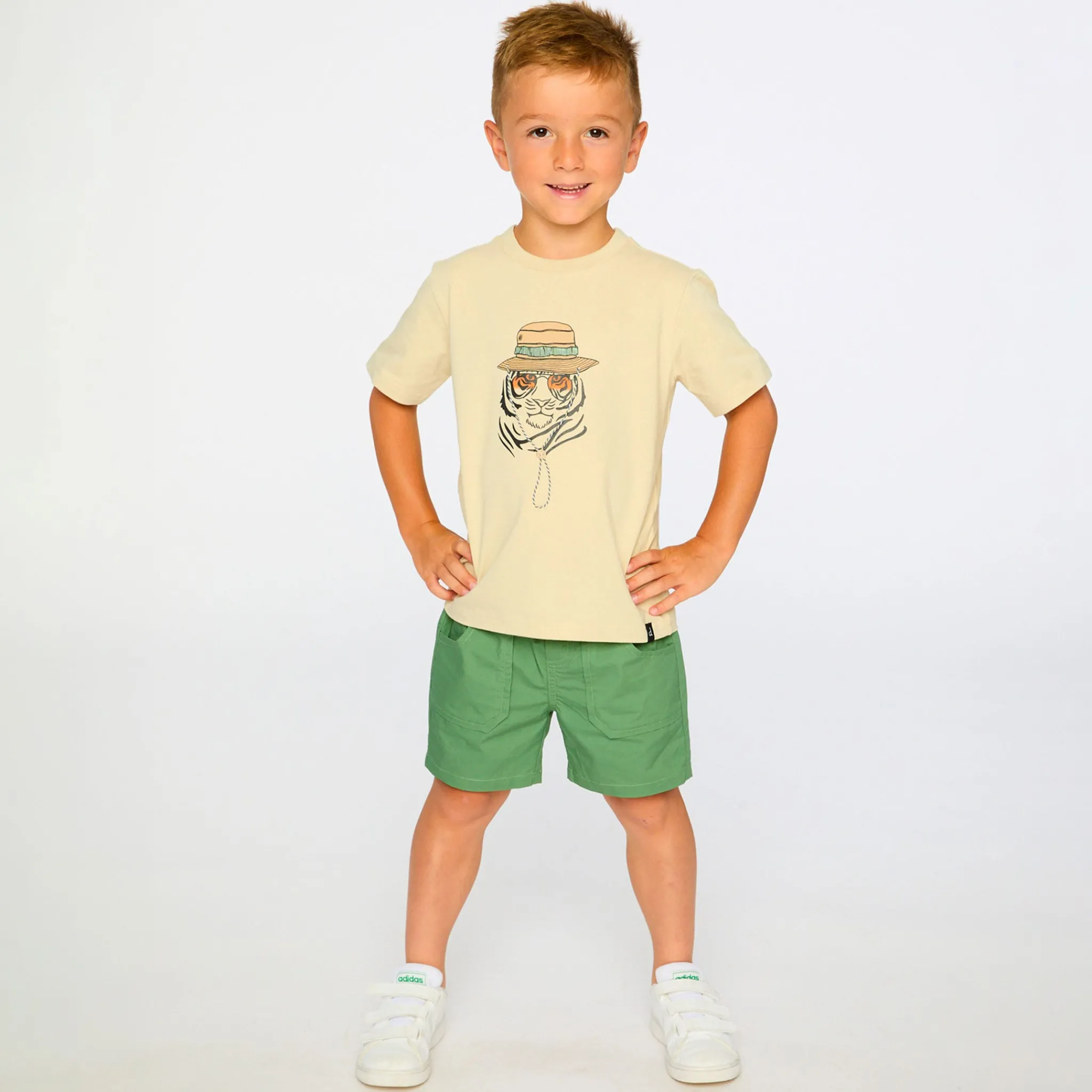 Kids/BOY Deux par Deux Trail Tiger T-shirt 3-6