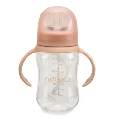 Kids Nouka Breastfeeding|Tableware>Transitional Sippy/Weighted Straw Cup - Soft Blush
