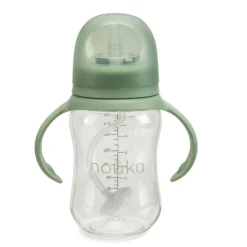 Kids Nouka Transitional Sippy/Weighted Straw Cup - Moss