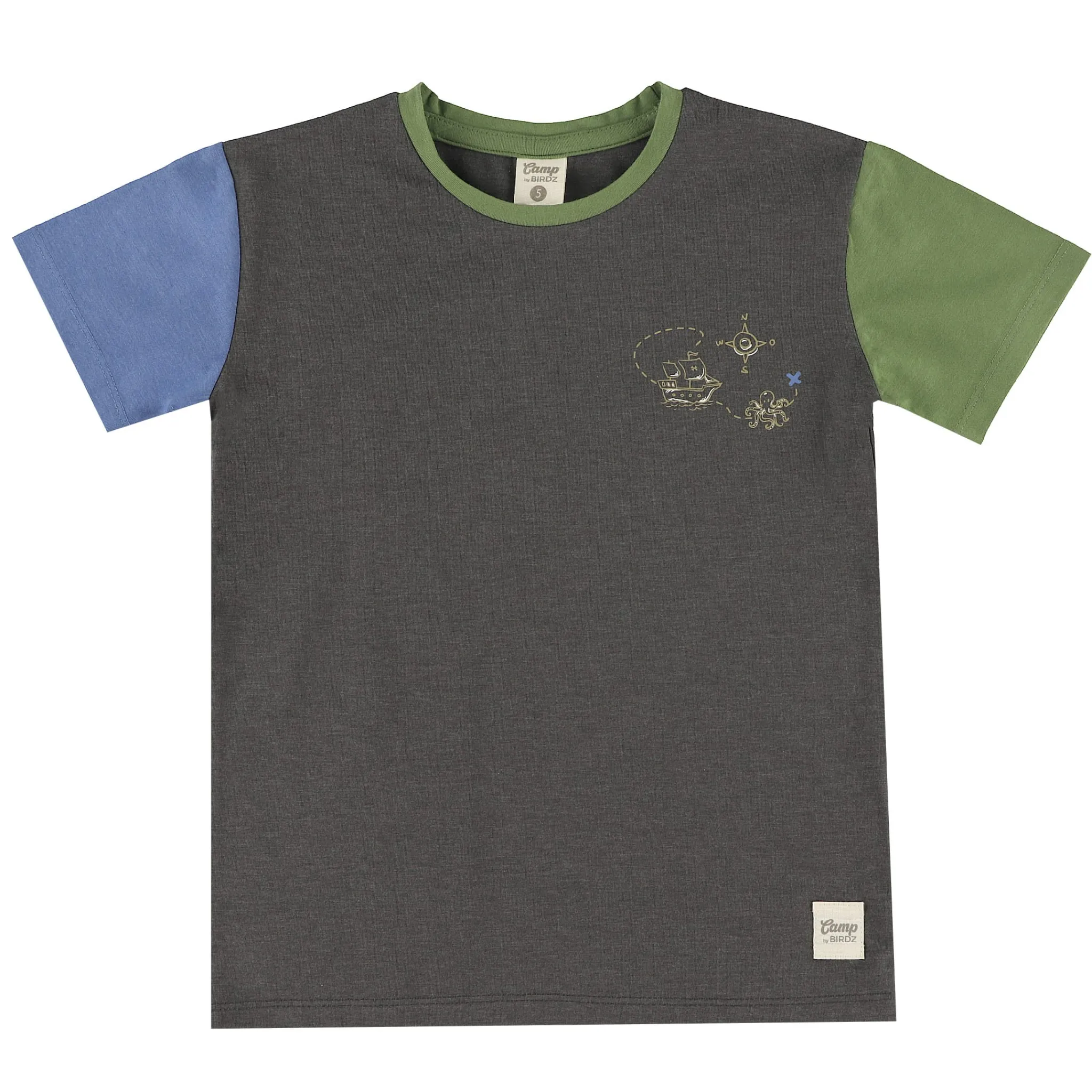 Kids/BOY Camp by Birdz Treasure Map T-shirt 2-8y