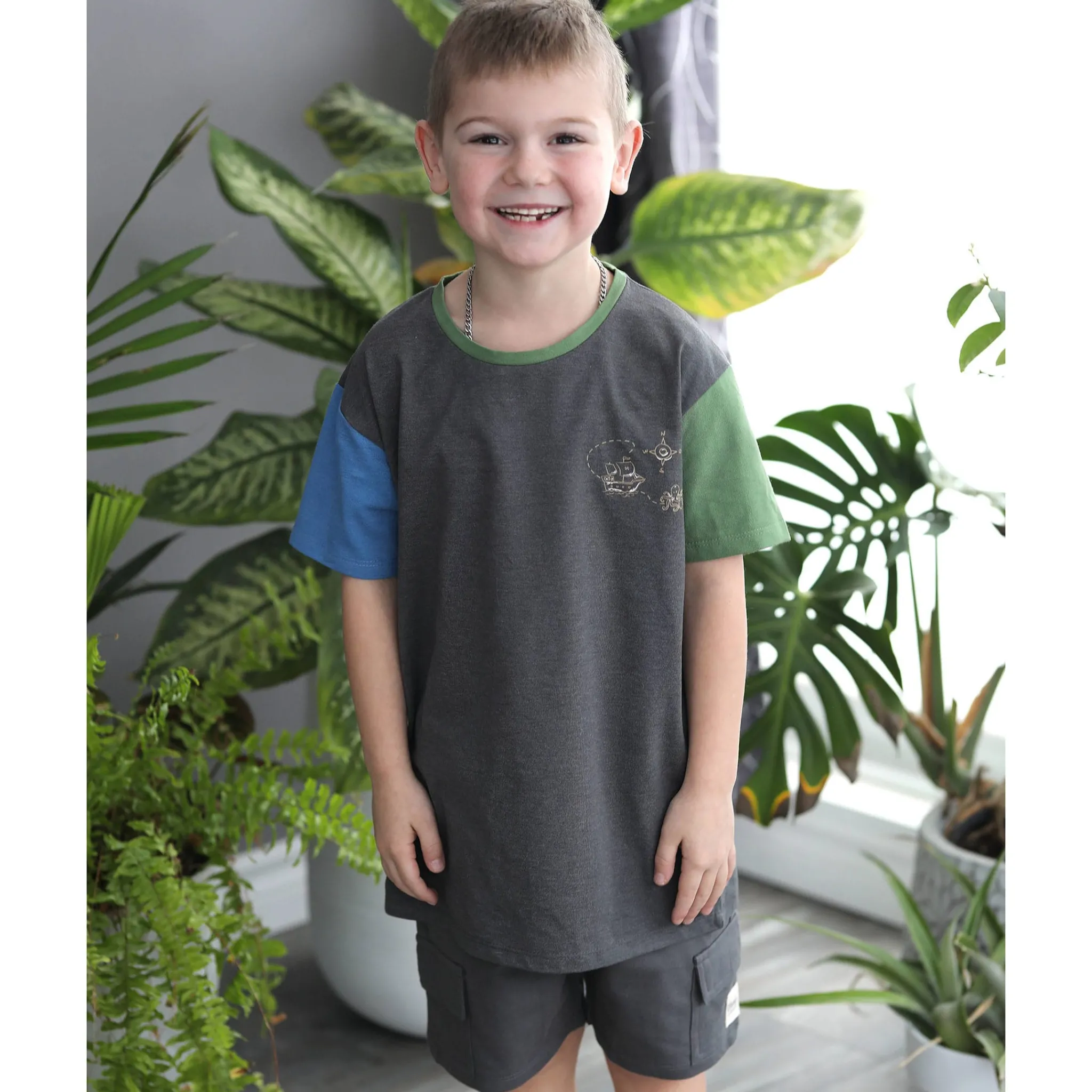 Kids/BOY Camp by Birdz Treasure Map T-shirt 2-8y