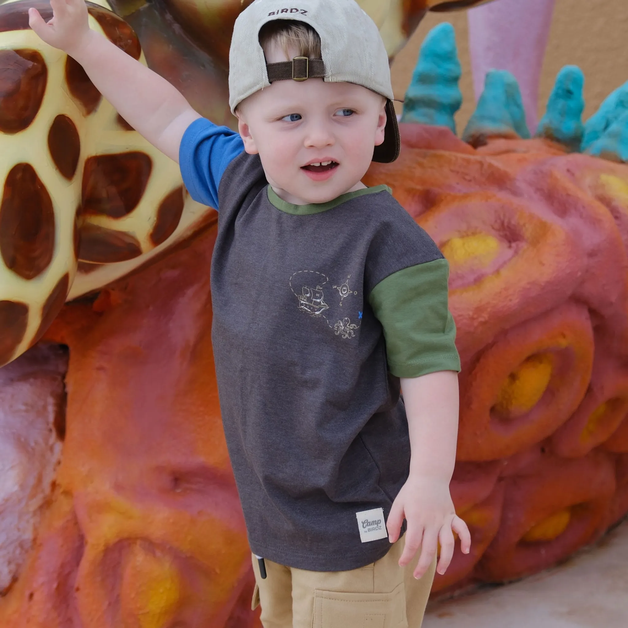 Kids/BOY Camp by Birdz Treasure Map T-shirt 2-8y