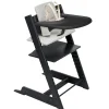 Stokke High Chairs & Booster Seats|High Chairs & Booster Seats>Tripp Trapp® High Chair V2 Black, Nordic Grey Cushion and ® Tray