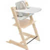 Stokke Tripp Trapp® High Chair V2 Natural, Nordic Grey Cushion and ® Tray