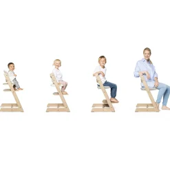 Stokke Tripp Trapp® High Chair V2 Natural, Nordic Grey Cushion and ® Tray