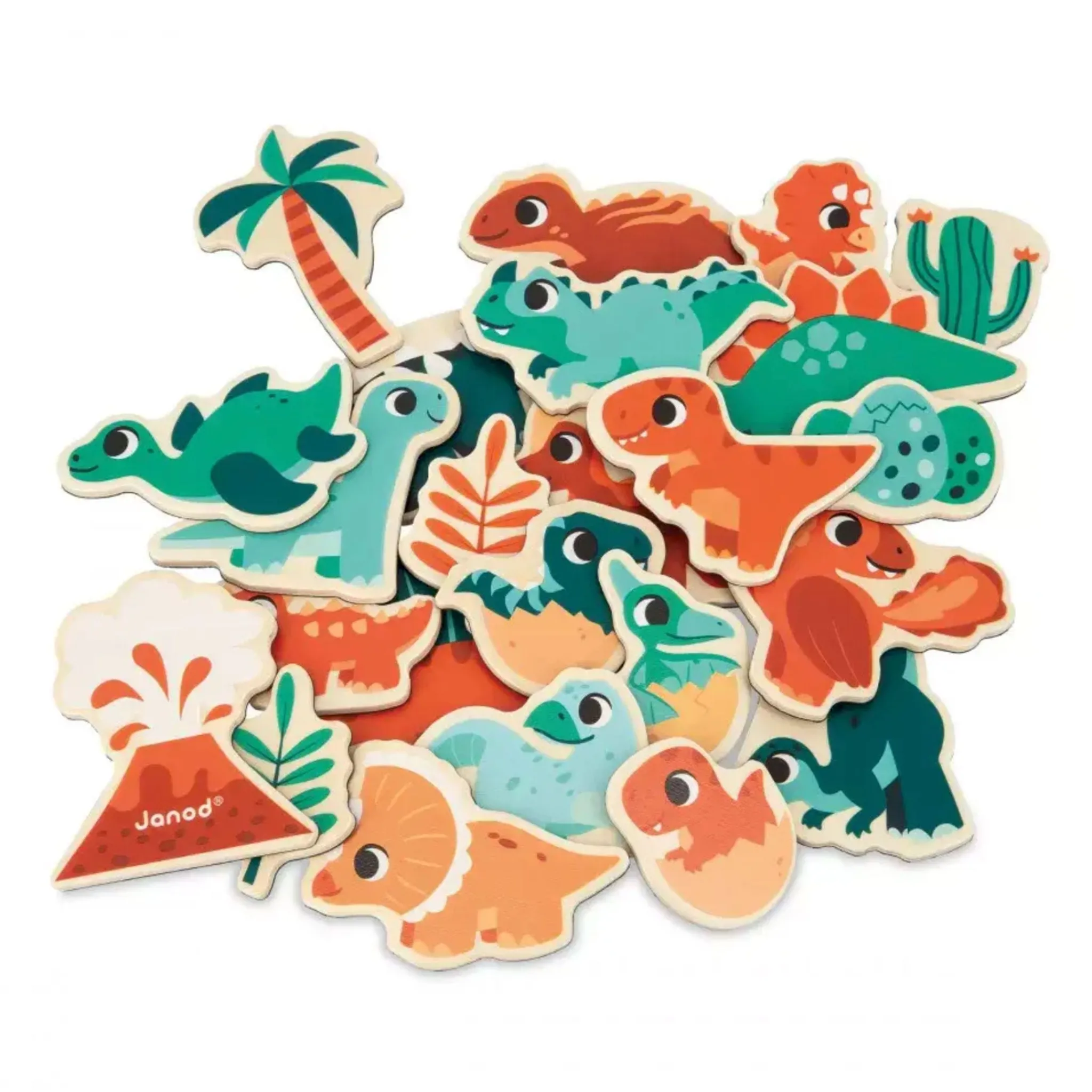 Kids Janod Tropical Dino Magnets Set 24 Pieces