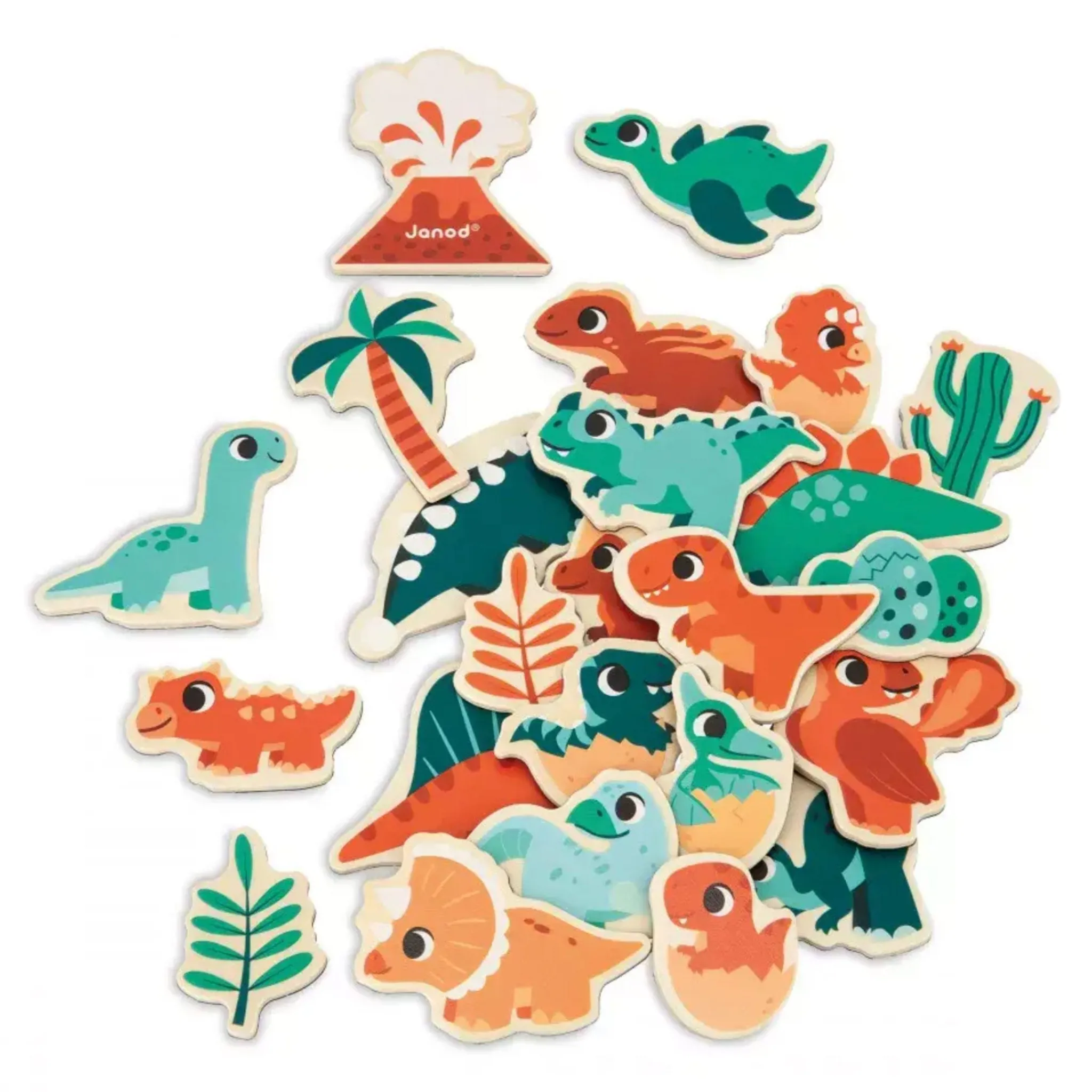 Kids Janod Tropical Dino Magnets Set 24 Pieces
