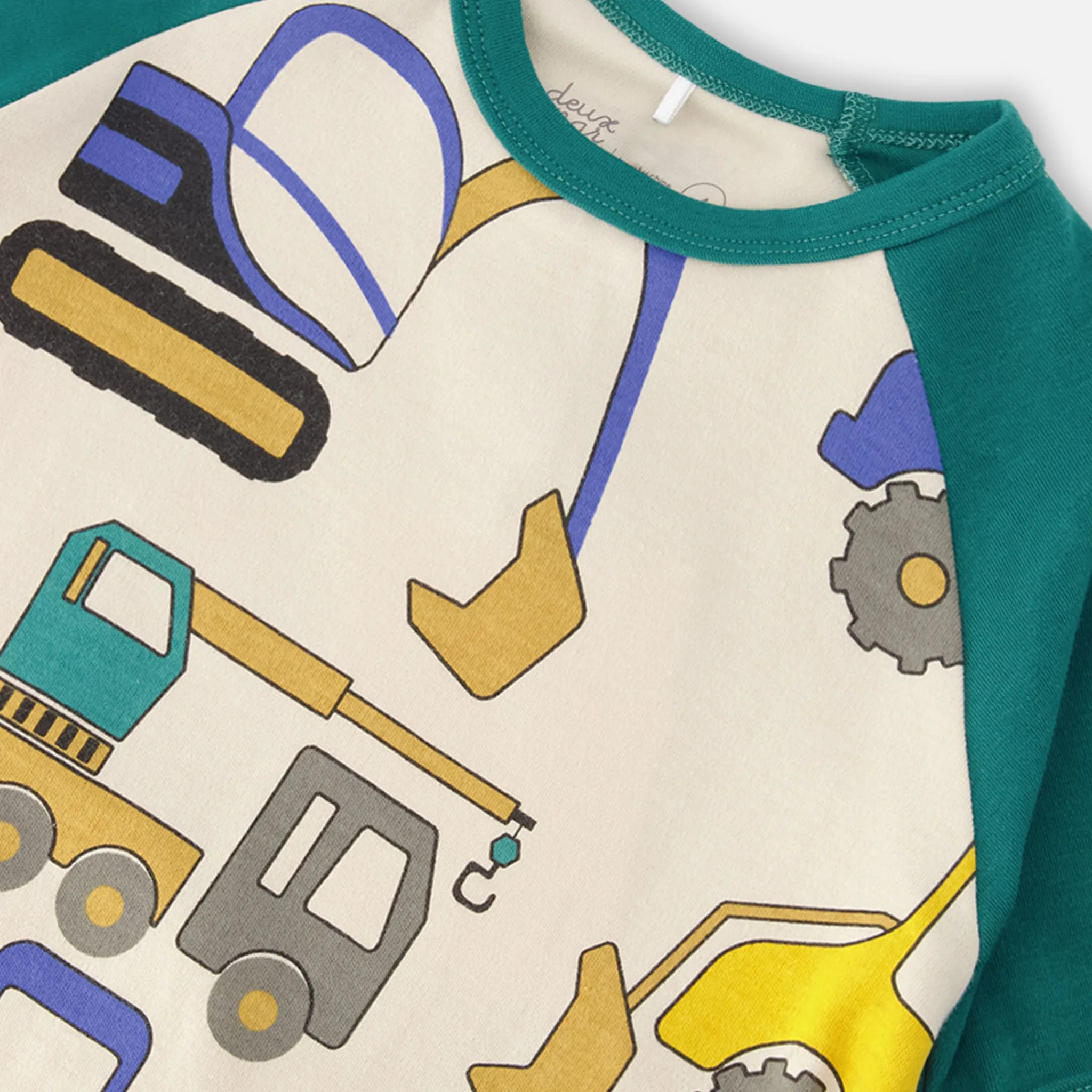 Kids/BOY Deux par Deux Pajamas & Bathrobes>Trucks Pajama Set 7-12