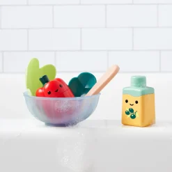 Skip Hop Bath Toys|Bath Accessories>Tub-to-Table Cafe Salad Prep and Serve Salad Bath Toy Set