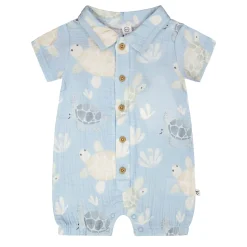 BOY Deux par Deux Turtle Romper 3-24m