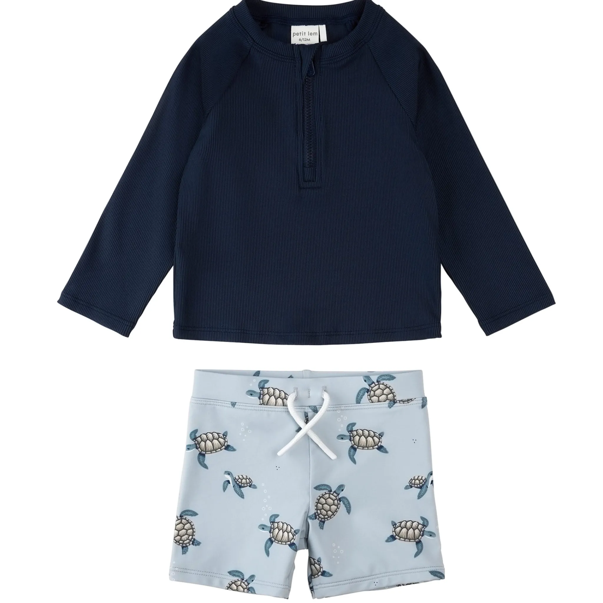 BOY Petit Lem Turtles 2 Piece Long Sleeve Swimsuit 6-24m