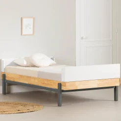 South Shore Twin, Full & Queen Beds>Twin Bed - Bebble Natural and Gray