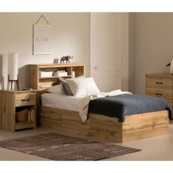 South Shore Twin Bed - Tassio Nordik Oak