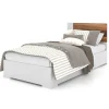 Meuble Meq Twin, Full & Queen Beds>Twin Bed - White Walnut