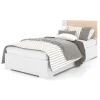 Meuble Meq Twin Bed - White Natural