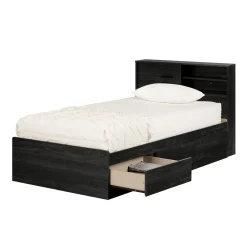 South Shore Twin Bed and Headboard Set - Fynn Gray Oak