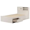 South Shore Twin Bed and Headboard Set - Fynn Winter Oak