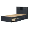 South Shore Twin, Full & Queen Beds>Twin Bed and Headboard Set - Ulysses Blueberry