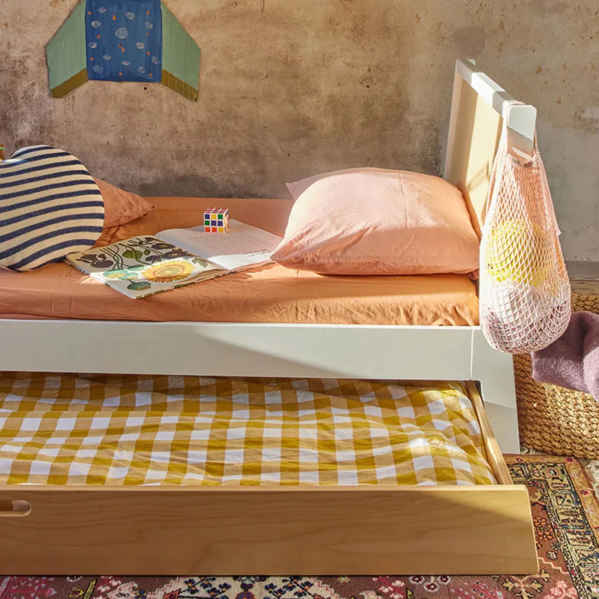 Oeuf Twin Bed Sparrow Wht Nat