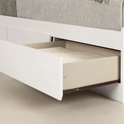 South Shore Twin Bed with 3 Drawers - Fusion Pure White