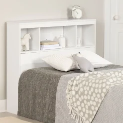 South Shore Twin Bookcase Headboard - Summertime Pure White