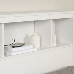 South Shore Twin Bookcase Headboard - Summertime Pure White
