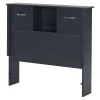 South Shore Twin Bookcase Headboard with Doors - Ulysses Blueberry