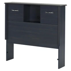 South Shore Twin Bookcase Headboard with Doors - Ulysses Blueberry